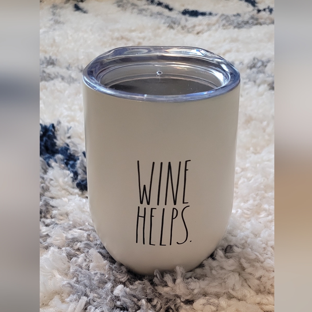 RAE DUNN WINE HELPS.12 OZ.  Insulated Wine Tumbler